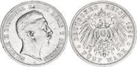 Kaiserreich - Preußen 5 Mark Silber Wilhelm II. J.104 -