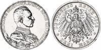 Deutsches Kaiserreich - Preußen 3 Mark Silber Wilhelm II. - 25 jähriges Regierungsjubiläum -