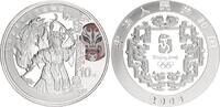 China 10 Yuan 1 oz Silber XXIX. Olympische Sommerspiele, Peking - Oper Maske, mit Farbauflage -