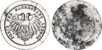 Deutschland / Kaiserreich Lübeck 10 Mark einseitige Stahlprobe aus einer privaten Prägeanstalt -