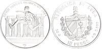 Kuba 10 Pesos Silber 3 Sprung -