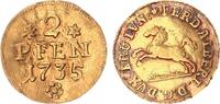 Braunschweig-Lüneburg 1/4 Dukat Gold Goldabschlag vom 2 Pfennigstempel -