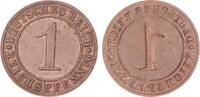 Deutschland / Weimar 1 Pfennig Fehlprägung: 2 x Wertseite, 1 x incuse (negativ) -