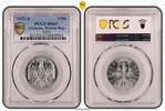 Germany, Weimar Rep. 3 Mark Inflation 3 Mark Alu J.302 1922 A Stempelglanz PCGS zertifiziert -