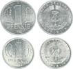 Deutschland / DDR 1 Pfennig Alu Nachprägung in 5 Pfenniggröße DDR 1 Pfennig Alu Nachprägung in 5 Pfenniggröße, zum Vergl. 1 Pfennig normal -