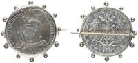 Deutschland / Kaiserreich Patriotische Brosche, aus 2 Mark 1901, Fassung Silber teilvergolde -