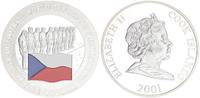 Cook Islands 10 Dollar in Kapsel 2001 Cook Islands 10 Dollar Vizeweltmeister Tschechoslowakei -