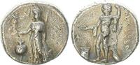 Antike / Griechenland Pamphylien, Side Stater, Side Athena mit Schild u. Lanze hält sie bekränzende Nike, l. -