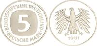 Deutschland / Bundesrepublik 5 Mark 5 DM Kursmünze 1981 J TOP-Erhaltung ! Polierte Platte (PP, Proof) -