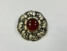 800 Silber Brosche, Silber 800, mit labradorit, 15,7g, ca. 4,5cm groß -