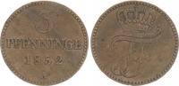 Mecklenburg-Schwerin 3 Pfennige Mecklenburg-Schwerin 3 Pfennige 1852 A -