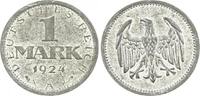 Deutschland/ Weimar 1 Mark zeitgenössische Fälschung Weimar 1 Mark 1924 A, zeitgenössische Fälschung in Zink (1) -