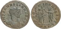 Antike / Römische Kaiserzeit / Aurelianus Antoninian Aurelianus 270-275, Fides n.r. stehend gegenüber Sol, PROVDEN DEOR -