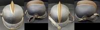 Deutschland Feuerwehrhelm alter Feuerwehrhelm mit Messingkamm -