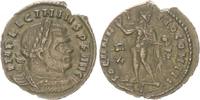 Antike / Römische Kaiserzeit / Licinius Follis Antike Follis des Licinius Sol steht n.l. mit Globus in der Linken -