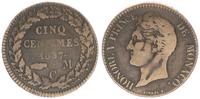 Monaco 5 Centimes Cu 5 Centimes 1837 MC Monaco Honoré V. 1819-1841 -