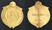 Deutschland / Preußen Orden Ansteckbrosche Feuerwehrehrenzeichen Preußen in Goldbronze 1926-1933 -