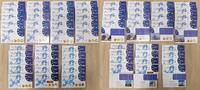 Bundesrepublik Deutschland Offizieller Kurssatz ADFGJ Offizieller Kurssatz 2002-2008 ADFGJ Polierte Platte mit Euromünzen 1Cent bis 2€ -