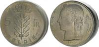 Belgien 5 Franken 5 Francs Fehlprägung Belgien 5 Franken 1964 Fehlprägung, dezentriert und verformt, ohne Riffelrand -