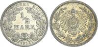 Kaiserreich Deutschland 1/2 Mark Deutsches Kaiserreich 1/2 Mark Silber 1913 F -