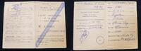 3. Reich / Frankreich Carte Ordinaire de Travail Carte Ordinaire de Travail (Arbeitskarte) -