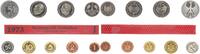 Deutschland / BRD / Kurssätze 1Pf. bis 5 DM Kurssatz Bundesrepublik Deutschland 1973J Polierte Platte Auflage 9000 Stück -