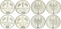 Deutschland 1 DM 1 DM 1980 D,F,G,J 4 Münzen komplett PP -