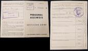 3. Reich Sparkassenbuch / Personal Ausweis Britische Zone Sparkassenbuch / Personal Ausweis -