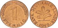 Deutschland - BRD 1 Pfennig BRD 1 Pfennig 1949 J - Bank deutscher Länder dickes Münzzeichen(6) -