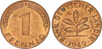 Deutschland - BRD 1 Pfennig BRD 1 Pfennig 1949 J - Bank deutscher Länder dickes Münzzeichen(7) -