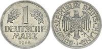 Deutschland 1 Mark BRD 1 DM 1968 J seltene Kursmünze (15) -