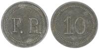 F. R. Wertmarke zu 10 ohne Jahr F. R., Wertmarke zu 10 ss-vz 8,00 EUR prix TTC + 5,95 EUR frais d'envoi