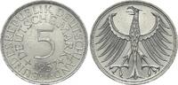 Deutschland BRD 5 Mark 5 DM 1957 J Silber Kursmünze J.387 Heiermann -