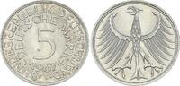 Deutschland BRD 5 Mark 5 DM Silber Kursmünze 1967 F Heiermann -