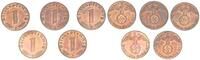 Deutschland / 3.Reich Lot 5x1 Pfennig Lot 5x 1 Pfennig 1937 E J.361 -