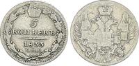 Russland - Zarenreich 5 Kopeken Zarenreich Russland 5 Kopeken 1833 Nikolaus I (1825-1855) -