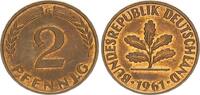 Deutschland BRD 2 Pfennig Deutschland Bundesrepublik 2 Pfennig 1961 G -