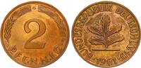 Deutschland BRD 2 Pfennig Deutschland Bundesrepublik 2 Pfennig 1961 G - selten, Auflage 100 Stk. -