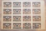 Deutschland / Tennstedt 20-75 Pfennig Deutschland / Tennstedt, Originalbogen mit Scheinen zu 20-75 Pfennig -