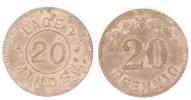 Deutschland Wertmarke zu 20 Pfennig Deutschland, Lager Minden, Wertmarke zu 20 Pfennig -