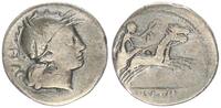 Römische Republik Denar Silber L. Rutilius Flaccus - 77 BC Romakopf r.// Victoria in Bi -