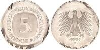 Deutschland / Bundesrepublik 5 Mark Fehlprägung: 5 Mark 1991D tellerförmige Fehlprägung ohne Randschrift -