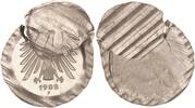 Deutschland / Bundesrepublik 5 Mark Außergewöhnliche Fehlprägung eines 5 DM 1988F tellerförmig und incus Prägung -