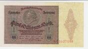 Deutschland 5 Millionen Mark Reichsbanknote vom 01. Juni 1923, Serie A, Medaillon-Schein -