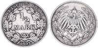 Kaiserreich Deutschland 1/2 Mark Deutsches Kaiserreich, 1/2 Mark Silber 1907 G -