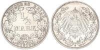 Kaiserreich Deutschland 1/2 Mark Deutsches Kaiserreich, 1/2 Mark Silber 1914 J -