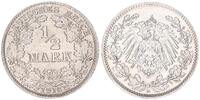 Kaiserreich Deutschland 1/2 Mark Deutsches Kaiserreich, 1/2 Mark Silber 1916 D -