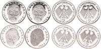 Deutschland / Markwährung 2 DM Erhard DFGJ komplett 2 DM Erhard 1990 Münzzeichen DFGJ komplett. 4 Münzen in PP -