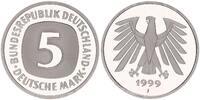 Deutschland / Bundesrepublik 5 Mark 5 DM Kursmünze 1999J TOP-Erhaltung - Seltenes Jahr Polierte Platte (PP, Proof) -