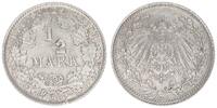 Kaiserreich Deutschland 1/2 Mark Deutsches Kaiserreich, 1/2 Mark Silber 1907 D -
